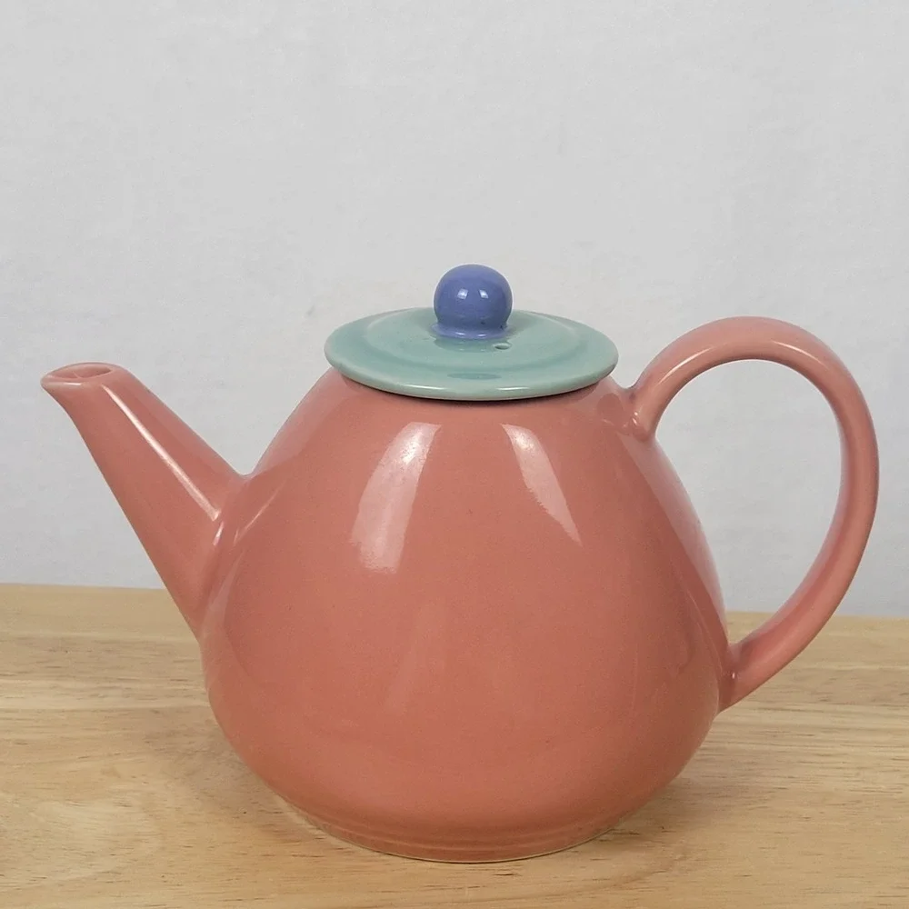 Vintage 80s Lindt Stymeist Colorways Creamer Japan Ceramic Mini Teapot & Lid